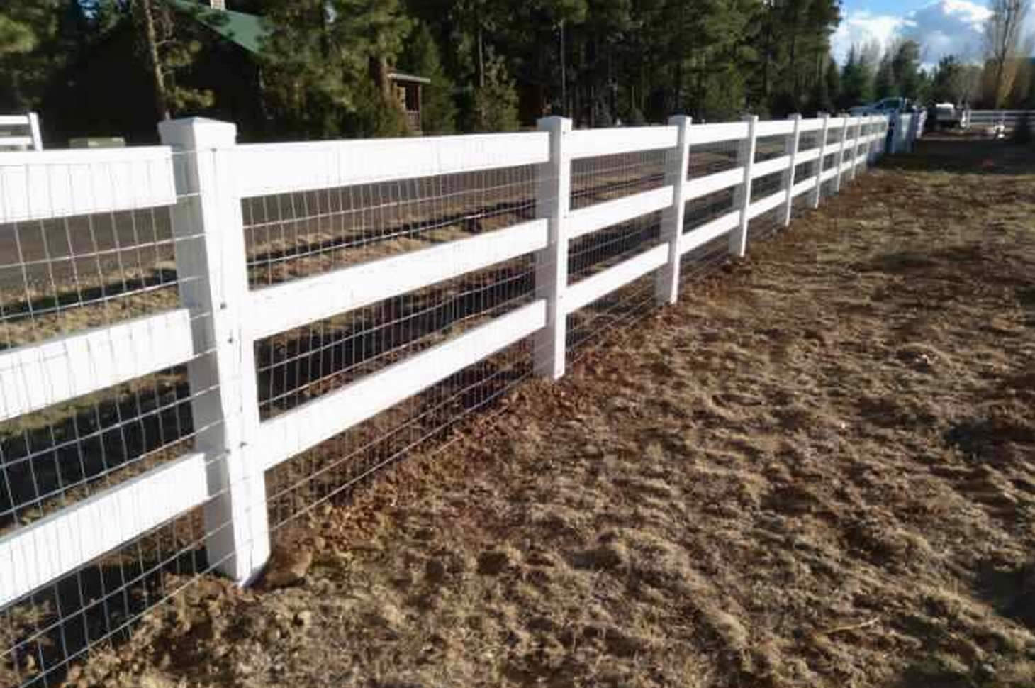 3 Rail PVC Fence